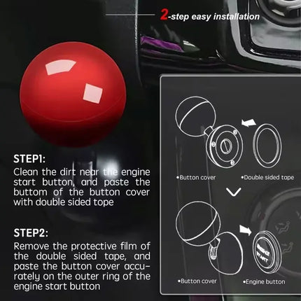Start Button Push Start Auto Ignition Button Cover Car One-Touch Button Rocker Car Engine Push Start Stop Lever Car Accessories
