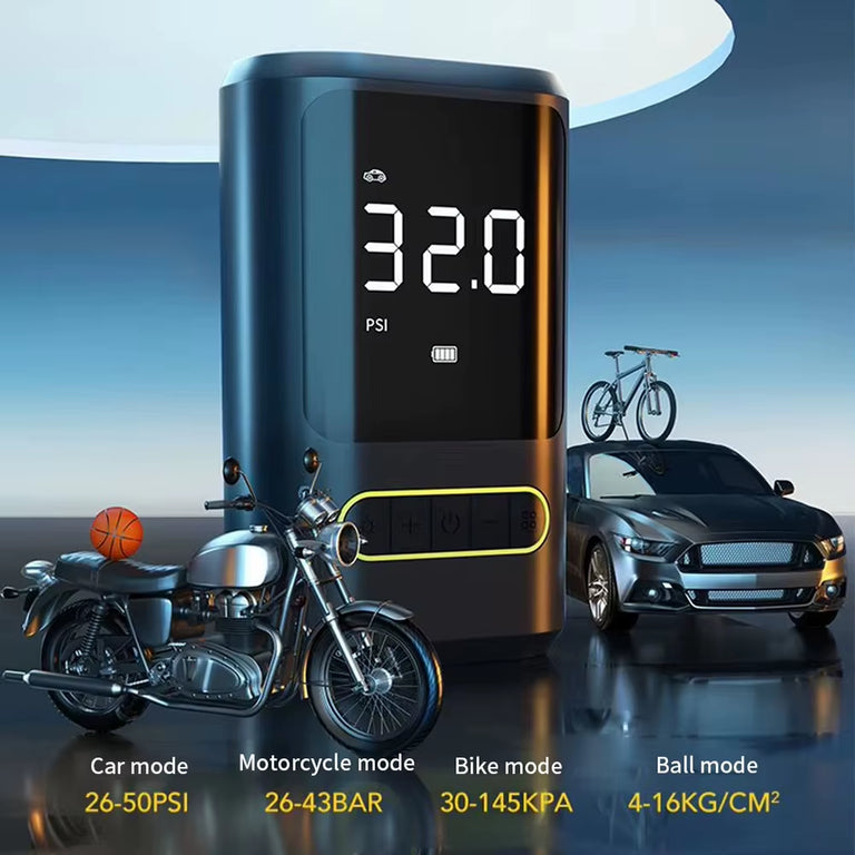 Car Inflator Pump Rechargeable Air Pump Tire Inflator Portable Compressor Digital Cordless Car Tyre Inflator for Bicycle Balls
