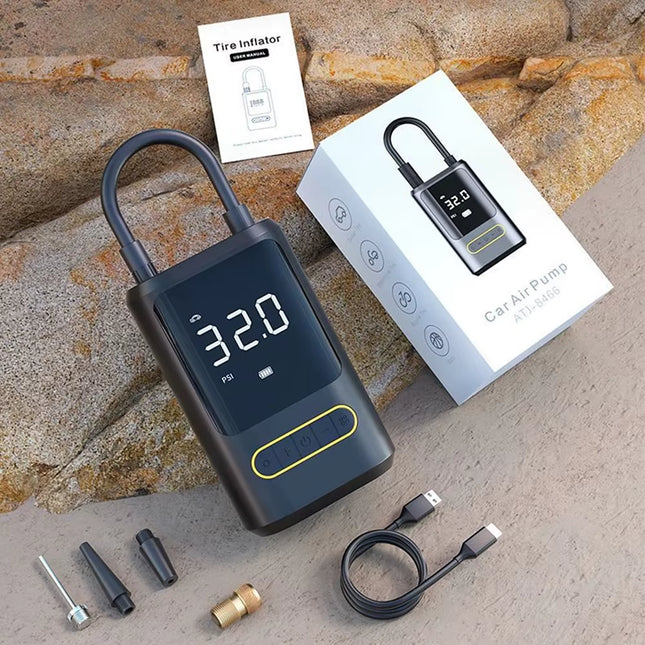 Car Inflator Pump Rechargeable Air Pump Tire Inflator Portable Compressor Digital Cordless Car Tyre Inflator for Bicycle Balls